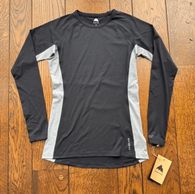 Burton Women's Midweight X Base Layer Crew Long Sleeve Shirt Small Black NWT - Изображение 1 из 4