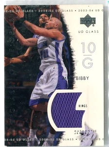 2003-04 UD Glass Mike Bibby Game Gear GU CAMISETA RELIC KINGS (desgaste de borde) - Imagen 1 de 1
