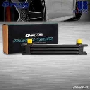 7 Row AN10 Universal Aluminum Engine Transmission Oil Cooler Black - Picture 1 of 6