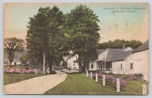 Annäherung an Coolidge Homestead Plymouth Vermont VT Albertype Postkarte - Bild 1 von 2