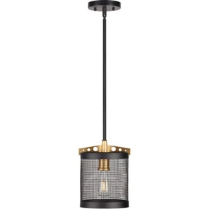 Forte Lighting 7119-01-62 Takoma Mini Pendant Black and Soft Gold - Picture 1 of 2
