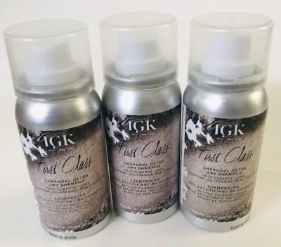 IGK First Class Charcoal Detox Dry Shampoo~Travel 45mL / 1 oz Each Lot 3 - Image 1 of 2