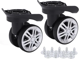 2-Pack Replacement Luggage Wheels for Trolley Case - Durable, Mute, Easy to Inst - Picture 1 of 11