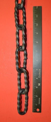 Lighting Chandelier Mission Chain, Wrought Iron, 5/16", 1" X 2 3/8 " links Cover