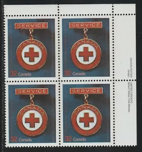 1984 Canada SC# 1013 UR Canadian Red Cross - Plate Block - M-NH Lot # 1694b - Picture 1 of 1