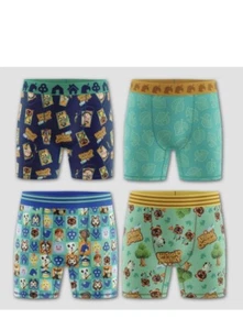 Animal Crossing Boys Boxer Briefs - 4-Pack Underwear Spandex Comfortable (8) - Picture 1 of 2
