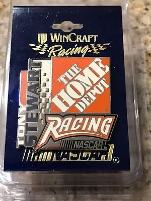 TONY STEWART #20 THE HOME DEPOT RACING NASCAR TEAM PIN + RACE USED SHEET METAL - Image 1 of 4