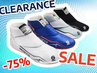 SPARCO Prime-T racing shoes Leather Boots white blue black rally FIA SALE - Image 1 of 4