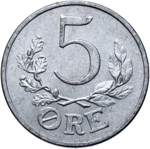 Denmark-Christian X-5 Ore 1941 N-Copenhagen-CONSERVATION! - Picture 1 of 2
