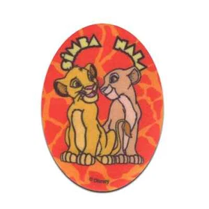 Disney The Lion King Iron-On Patch: Oval Simba & Nala New Free Shipping - Picture 1 of 10