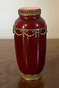 Antique Sevres Paul Milet Porcelain Vase Ormolu Mount Chinese Monochrome Oxblood - Picture 1 of 4