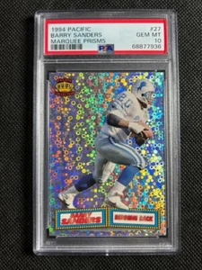 1994 Pacific Collection Marquee Prisms #27 Barry Sanders Lions PSA 10 Gem Mint - Picture 1 of 2