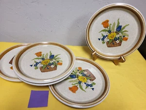 Mikasa Stone Manor Garden Bouquet Salad Plates / F5815 Japan set of 5 - Picture 1 of 4
