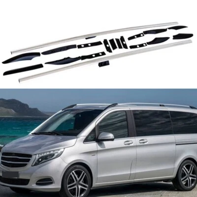 Riel de techo de 2 piezas para Mercedes Benz V260 Metris 2016-2023 Cross Bar Carrier Foto 1 de 4