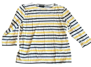 Camisa Saint James LAtelier Bretona •Mujer 10• Top a Rayas Manga 3/4 Azul Marino Francés - Imagen 1 de 6