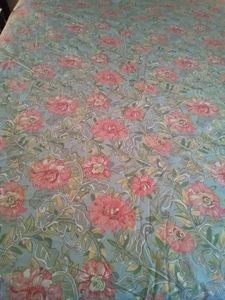 Funda nórdica Pottery Barn Santa Ynez Dahlia azul floral verde rosa cabaña floral - Imagen 1 de 12