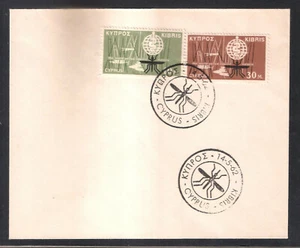 CYPRUS 1962 THE WORLD UNITED AGAINST MALARIA NICE FDC MEDICINE INSECTS (D) - Picture 1 of 1