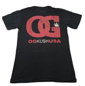 OG KUSH Men’s T-shirt Medium 420 DC Parody Marijuana Pot Bud Weed Black Red - Picture 1 of 1