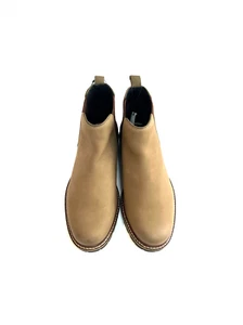 NEW Cole Haan Midland Lug Tan Leather Chelsea Boots Men Size 7.5 Made In India - Picture 1 of 23