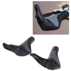 USA Ergon Bar End Handlebar Grips Bicycle Mountain Bike MTB Ergonomic Black AD - Picture 1 of 2