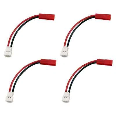 ✅ 4 JST machos a 1S 2Pin Walkera Molex Lipo batería cable de carga adaptador ... - Imagen 1 de 4