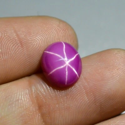 3.5 Cts Lab Created Pink Star Ruby July Birthstone For Making Ring - Image 1 of 3
