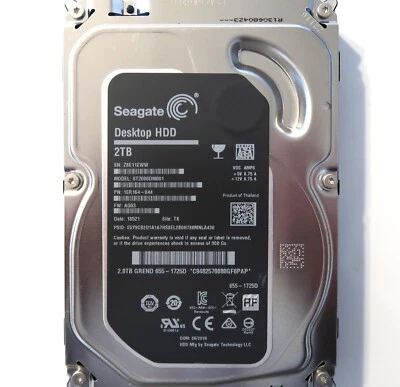Seagate ST2000DM001 1ER164-044 AQ03 TK Thailand (Z8E) 3.5" 2.0TB Sata HDD 2018 - Image 1 of 4