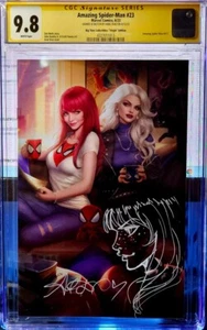 Amazing Spider-Man 23 Black Cat Ariel Diaz Virgin Mary Jane Remark CGC ss 9.8 - Picture 1 of 2