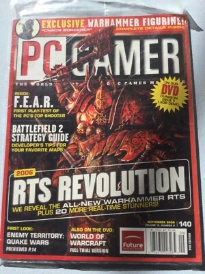 PC Gamer Mag Magazine Sep 2005 #140 Disc 7.57 CD Dungeon Siege 2 WoW Sealed! - Image 1 of 4