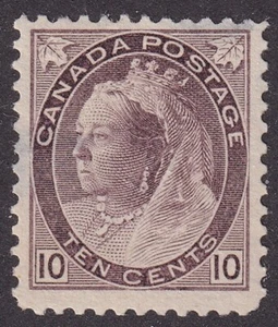 MATT'S STAMPS SCOTT CANADA #83 QUEEN VICTORIA 10-CENT 1898-1902 ISSUE, MH CV$425 - Picture 1 of 3