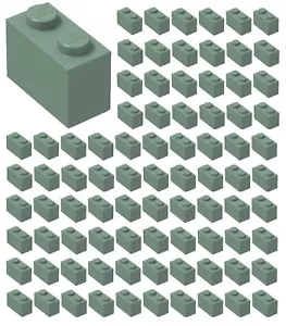 ☀️100x NEW LEGO 1x2 SAND GREEN Bricks (ID 3004) BULK Parts City Building Grass - Picture 1 of 2