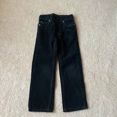 TOMMY HILFIGER KIDS BLACK CORD PANTS,6, 5 POCKETS, STRAIGHT LEG, ADJUSTABLEWAIST - Image 1 of 4