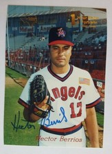 1991 MIDLAND ANGELS HECTOR BERRIOS ROOKIE OFFICIAL 3.5X5" 1 HOUR PHOTO AUTOGRAPH