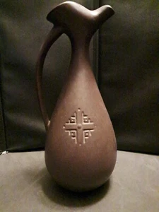 Schönes Vintage Keramik Wassergefäß 10,5" hoch 2,5" Sockel *markiert* - Bild 1 von 8