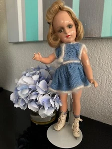 Sonja Henie Ice Skater/Skier Vintage Composition Doll 14" 1930s - Picture 1 of 6