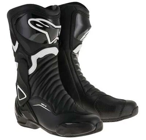 Alpinestars SMX-6 V2 Motorcycle Motorbike Boots Black White - Picture 1 of 13