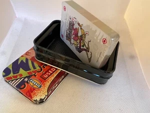FOSSIL WATCHES VERY RARE COLLECTIBLE ADVERTISING MEMORABILIA TIN OF PLAYING CARD - Picture 1 of 7