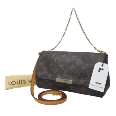 Auténtica bolsa antipolvo Louis Vuitton Favorite MM monograma M40718 etiqueta de código de barras CLA328 Foto 1 de 4