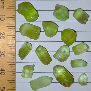 Paquete de piedras preciosas sueltas naturales cristales ásperidoto Olivino Forsterita 51ct - Imagen 1 de 6