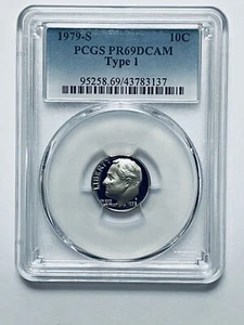 1979-S Roosevelt Dime PCGS PR69DCAM Type 1 - Picture 1 of 12