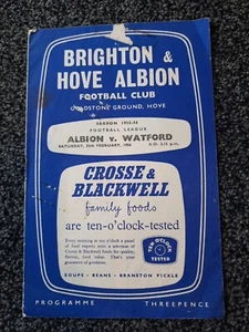 Brighton & Hove Albion v Watford 25 February 1956 (Tape Marks) - Picture 1 of 4