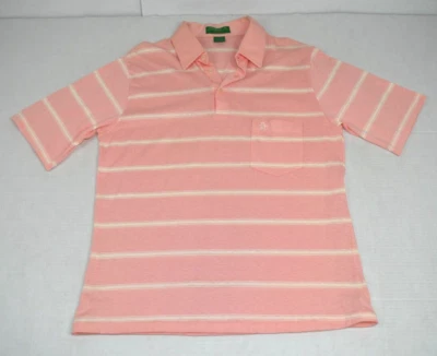 Penguin Shirt VTG Grand Slam Munsingwear Size L 80s Soft Pink Stripe Made USA - Image 1 of 4