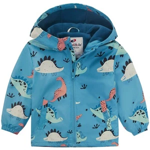 Rokka&Rolla Toddler Boys Outdoor Fleece-Lined Light Windproof Jacket with Hood - Picture 1 of 45