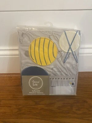 Trend Labs Space Starship Galaxy Embroidered Kids Curtain Window Valance New - Image 1 of 2