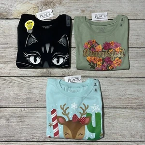 Girls Lot Of Holiday Shirts Size XS (4). NWT! Halloween, Thanksgiving, Christmas - Picture 1 of 11