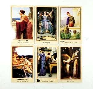 Juego de 4 cartas del Tarot de Delfos de J. D. Hildegard Hinkel muy raro de bellas artes - Imagen 1 de 5
