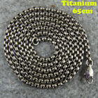 Pure Titanium Anti-allergy Necklace 3mm O Shaped Ti Chain Necklace Length 25.59"