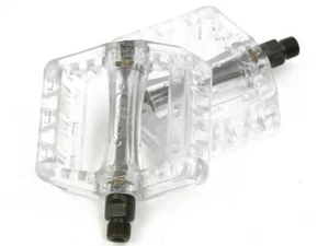 Transparente Fahrradpedale Wellgo Durchsichtig BMX MTB Single Speed Fahrrad - Bild 1 von 5