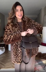 ZARA NEW WOMAN ANIMAL PRINT FAUX FUR COAT LEOPARD Size L Ref:8073/270 - Picture 1 of 11