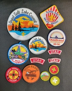 13 Parches BSA De Colección Gran Consejo de Salt Lake Entrenamiento de Voluntarios Utah Insignia de Madera - Imagen 1 de 7
